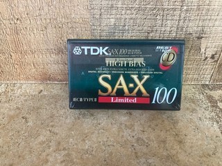 Cinta de casete TDK SA X Limited 1993 100 minutos nueva y sellada