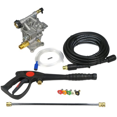 #ad 3000 psi 3 4quot; Shaft Horizontal Power Pressure Washer Pump amp; Deluxe Spray Kit $169.99