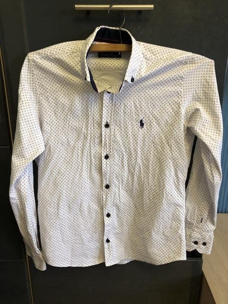 Men Polo Ralph Lauren Shirt White Cotton 40 /L / #CO68
