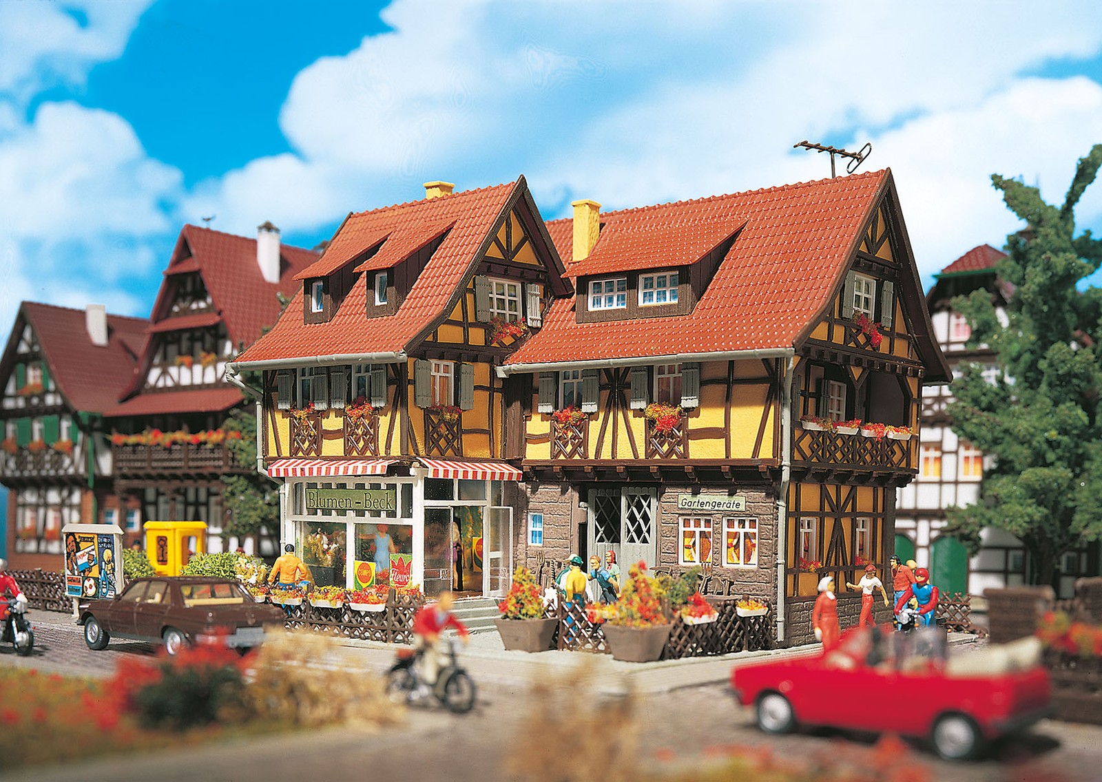 Vollmer 43692 - H0 Flower Shop With Interior And Lighting, Function