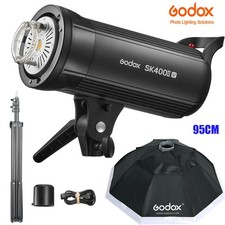 US GODOX SK400II-V 400Ws Photo Studio Strobe Flash 95CM Softbox 2m Light Stand