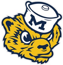 Michigan Wolverines Logo Laminated Vinyl Decal Sticker All Weather Safe