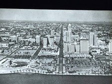 Circa 1940 Glass Slide 3 1/4 X 4 Downtown Miami Beachfront Flagler Street