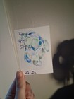 Original ACEO Abstract Stained Glass Art Card Blue Green Miniature OOAK Signed — photo 4