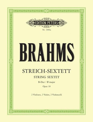 String Sextet No. 1 in B Flat Op. 18 | Johannes Brahms | Englisch | Taschenbuch