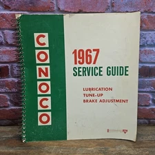 VTG 1967 CONOCO SERVICE GUIDE Lubrication Tune-Up Brake Adjustment Gas Station