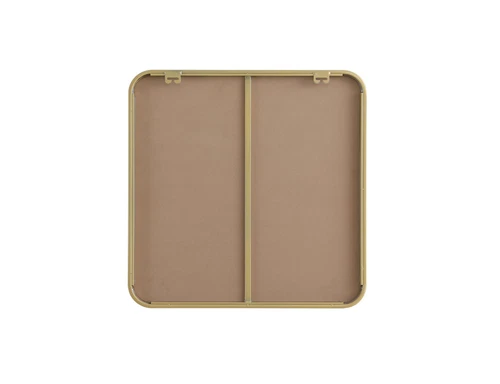Elegant Decor Contour Metal Square Mirror 24X24" Brass - Picture 7 of 7