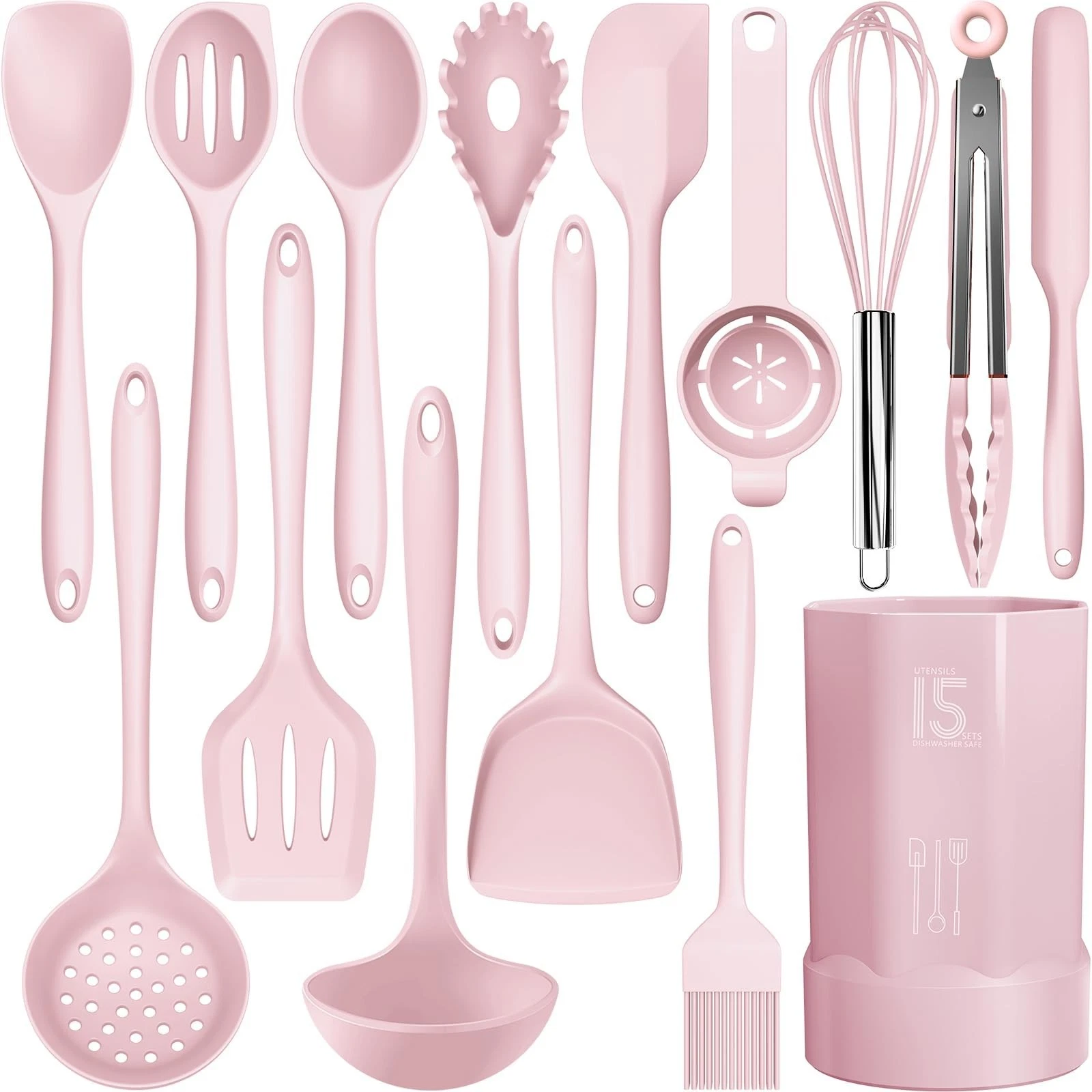 Silicone Cooking Utensils Set - 446°F Heat Resistant Kitchen Utensils,Turner ...