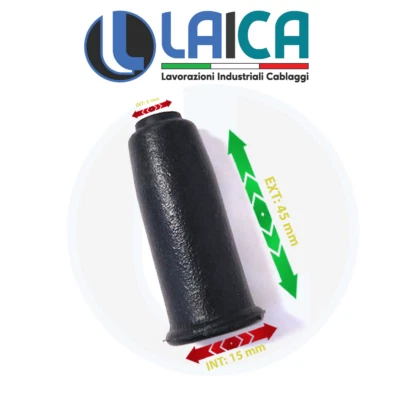 CAPPUCCIO CUFFIA PROTETTIVO CAVI ELETTRICI IN GOMMA CABLAGGIO AUTO MOTO NAUTICA