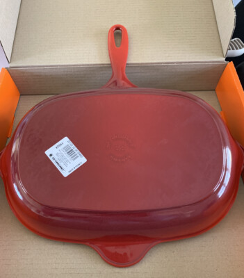 Le Creuset 32cm Cast Iron Oval Oblong Skillet /Griddle / Frying