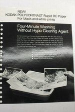 Kodak Polycontrast Rapid RC Paper B W Print P3-602 12/72 Flyer AD - Used - B204L