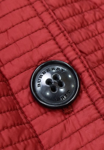 Chaqueta acolchada BURBERRY Brit para mujer borgoña cuello alto medio cinturón abrigo talla XS - Imagen 9 de 14
