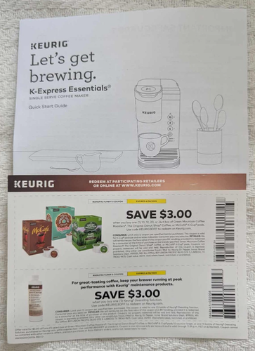 Keurig K-Express Essentials *NUOVO* Macchina da caffè a cialde K-Cup monodose (BLU) - Foto 12 di 16