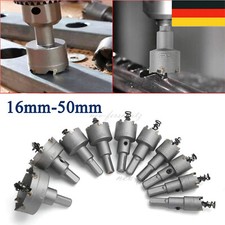 10x 16-50mm Kreisschneider Kronenbohrer Edelstahl Hartmetall Lochsäge Bohrkrone