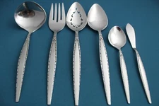 6pc Serving Tablespoon Meat Pierced Ladle ONEIDA Community VENETIA Stainless