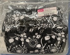 Juego de bolsas de cosméticos Thirty One - Pinceladas florales negras