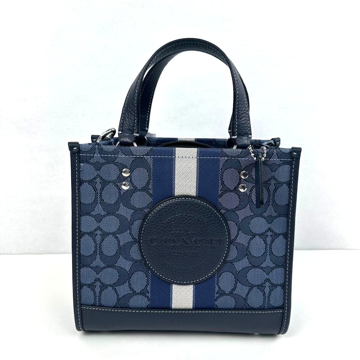 Coach C8417 Dempsey Tote Bag In Signature Jacquard With Stripe And