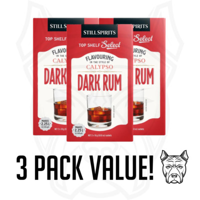 Still Spirits Top Shelf Select CALYPSO DARK RUM Essence - 3x Pack FREE SHIPPING!