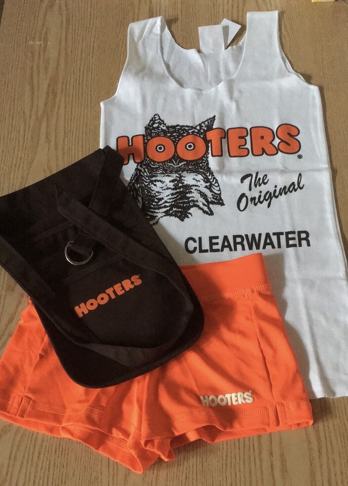 New HOOTERS Uniform Halloween Costume Tank/Short/Pouch Clearwater
