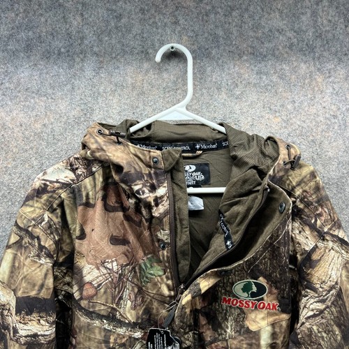 Mossy Oak Jacket Medium Green Break Up Scent Control Micro Ban Hooded Real Tree - Picture 14 of 15
