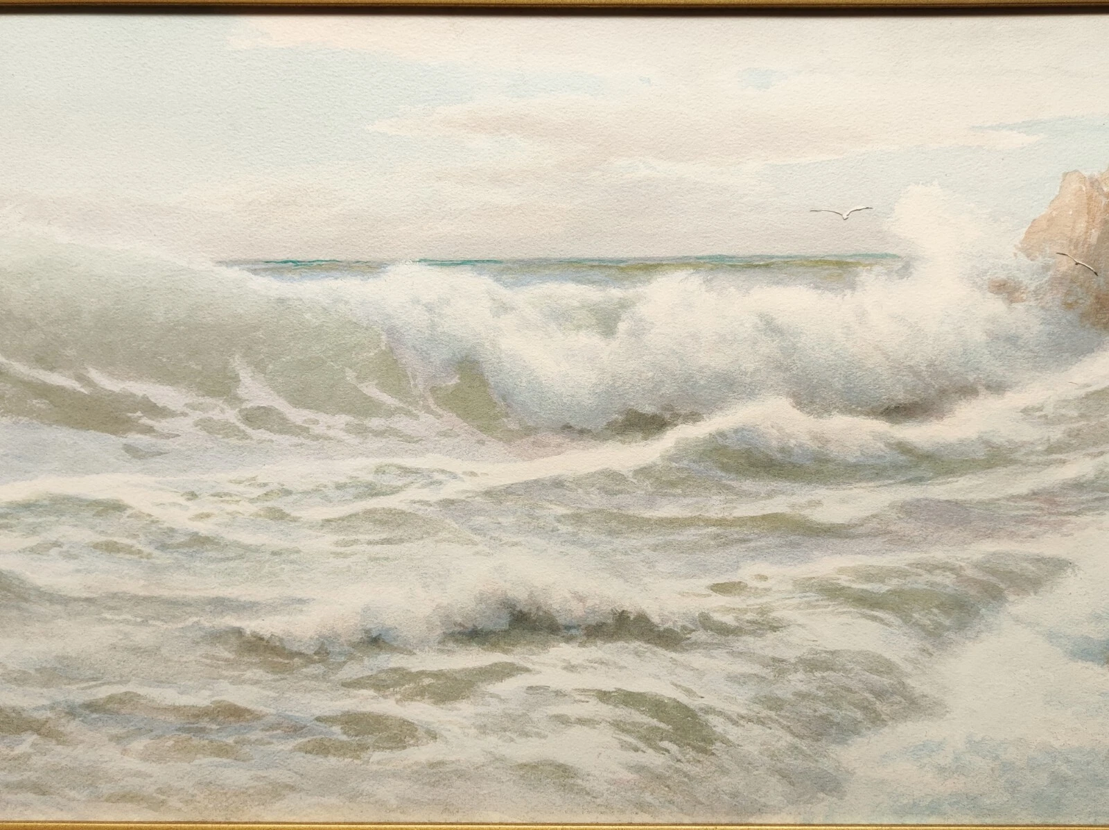 ERNEST STUART - SIGNED ORIGINAL ANTIQUE COASTAL SEASCAPE WATERCOLOUR PAINTING. - Picture 15 of 24