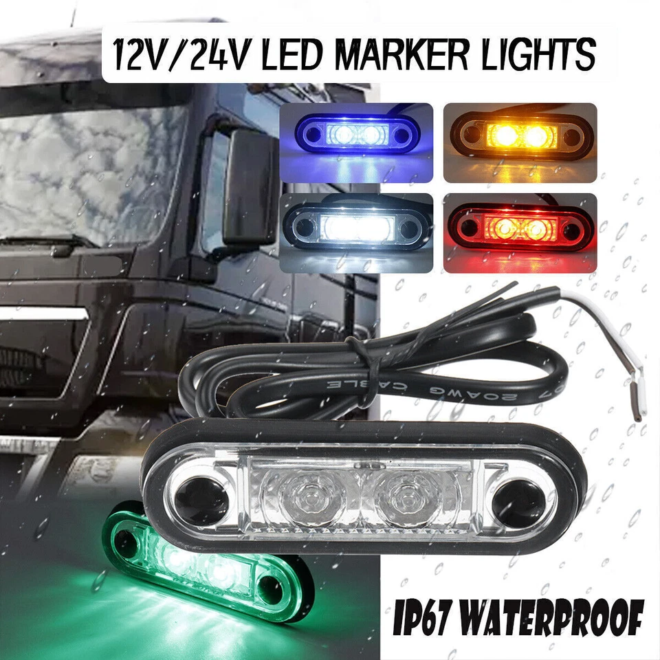 FLUSH FIT LED SIDE MARKER LIGHT For KELSA BAR TRUCK TRAILER VAN LORRY 12V 24V - Image 4 of 4