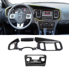 Carbon Fiber Dashboard Air Conditioner Trim Cover Kit For Dodge Charger 2011-14