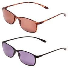Calabria 720T Flexie Square Reading Sunglasses 0.50 Ebony/Tortoise 2Pack Men/