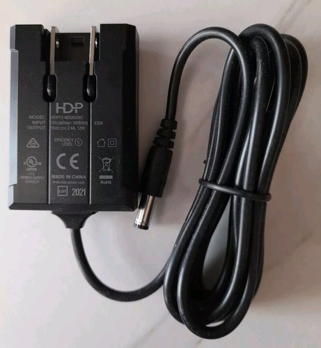5V, 2.4A AC Adapter Power Supply HDP12-MD05024C 5mm pin, 6.5ft.