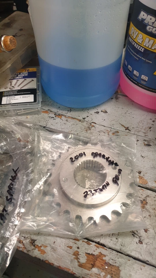 Sportster 2001 trasero es 48 dientes delantero es 23 dientes piñones cromados Foto 3 de 3