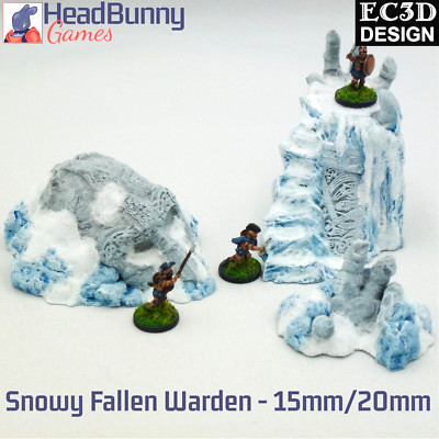 15mm oder 20mm Fallen Warden UNBEMALT begraben Frozen Statue Tabletop Gelände