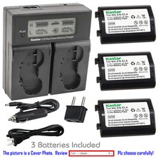 Kastar Battery LCD Dual Fast Charger for Nikon EN-EL4a MH-22  Nikon Camera D3S
