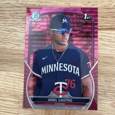 2023 Bowman Chrome Ariel Castro 1st Fuschia Shimmer Refractor /199 BCP-203 Twins