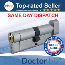 Keyed Alike SINGLE/ DOUBLE / THUMBTURN Euro Cylinder ALL SIZES ***FREE 24HR POST