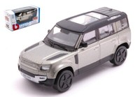 Burago 1/43 Land Rover Defender 110 Silber Statisches Modell Diecast