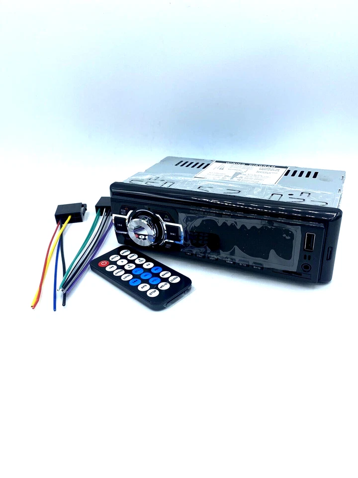 AUTORADIO BLUETOOTH 1 DIN CON VIVAVOCE RADIO FM MP3 USB MICRO SD AUX STEREO AUTO - Immagine 4 di 4