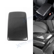 Carbon Fiber Center Console Armrest Box Overlay Cover For Honda Civic 11th Gen