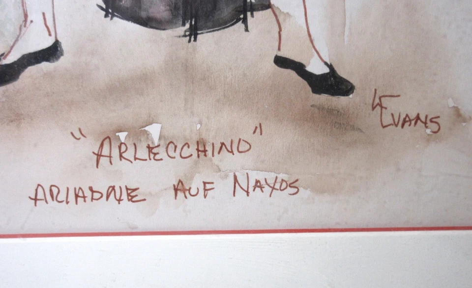 De colección Original Lloyd Evans Ópera Diseño de Disfraz Gouache Pintura Boceto Arte Foto 4 de 4