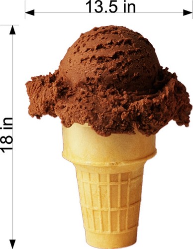 CUCHARA DE MANO CONO DE HELADO 3 SABORES CALCOMANÍA DE VINILO (ELIGE EL TAMAÑO) SOPORTES DE CONCESIÓN - Imagen 5 de 10