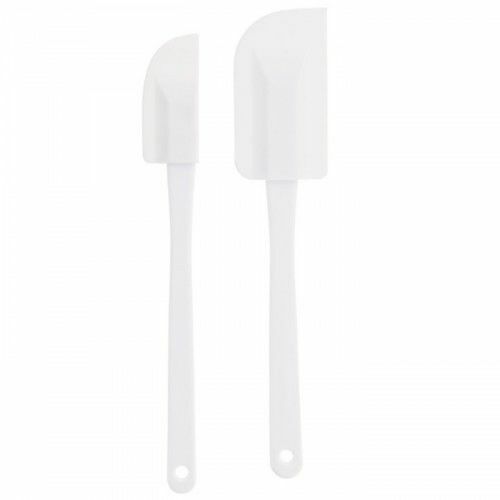 Tala Chef Aid Flexible Cake Cream Scraper Plastic White 33cm Spatulas - Set of 2