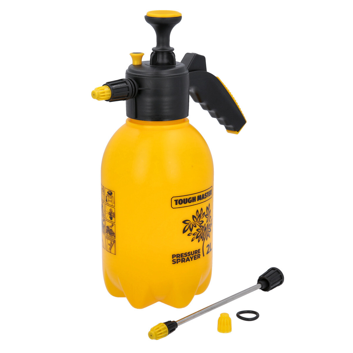 TOUGH MASTER Garden Hand Pump Sprayer 2L Portable Pressure Spray Bottle