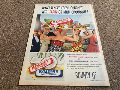 PPOBK1 ADVERT 14X11 BOUNTY PLAIN OR MILK CHOCOLATE COCONUT BAR