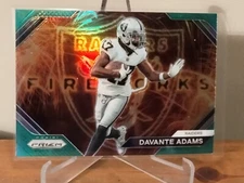 DAVANTE ADAMS 2023 Panini PRIZM Fireworks GREEN PRIZM Parallel #F-21 Raiders WR