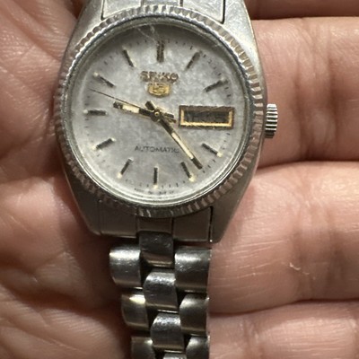 Working SEIKO 5 4206-0510 Women Day-Date Automatic Silver 24mm