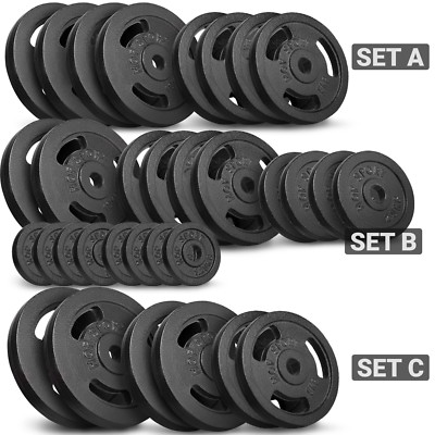 Hop-Sport 60 kg Gusseisen Hantelscheiben Set Hantel Hanteln Guss Gewichte 