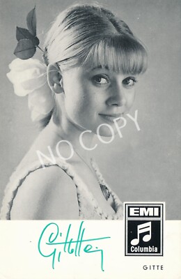 100% Original Autograph Signed Gitte J1.71