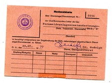 DDR: Stempelnachweiskarte Fermelder (38)