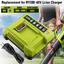 Rapid Charger For Ryobi 40V OP408VNM Lithium Battery OP406VNM OP40602 OP401 LED