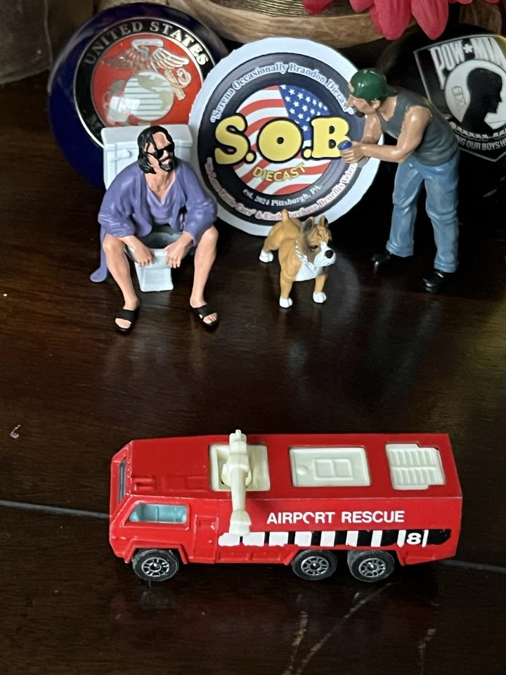 CORGI JUNIORS Chubb Airport Rescue Fire Truck Fire Dept Red Diecast USED EX Cond - Image 2 of 4