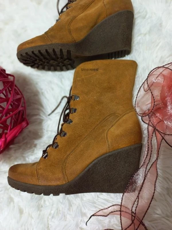 Women Gino Rossi Boots Orange Suede 40 - Bild 1 von 4